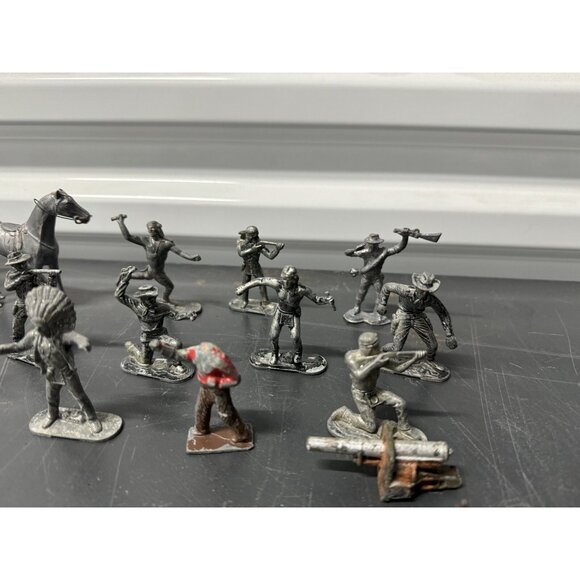 Pewter Lone Star Figures And Other Lead Western Figures COWBOYS INDIANS - Picture 7 of 14